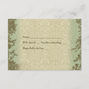 Rsvp à motifs croisés Vintages avec enveloppe