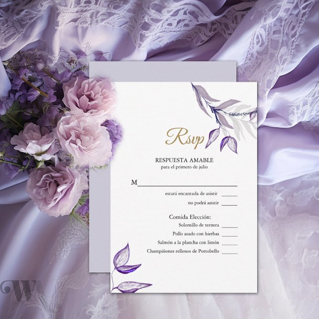 RSVP Acuarela Follaje Púrpura (Créateur téléchargé)