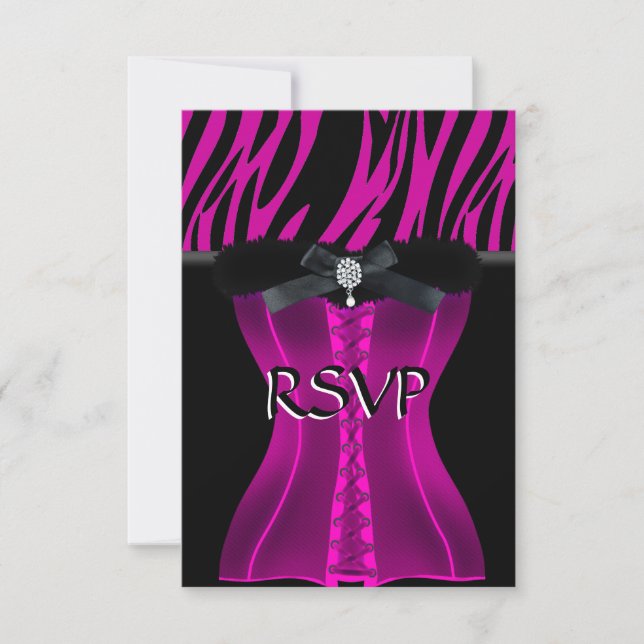 RSVP Anniversaire Robe Zèbre Rose Noir (Devant)