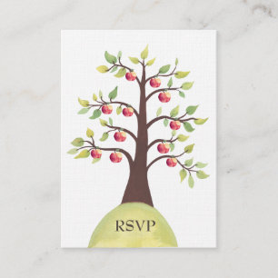 RSVP Apple Tree Watercolor Nature Wedding Cartes