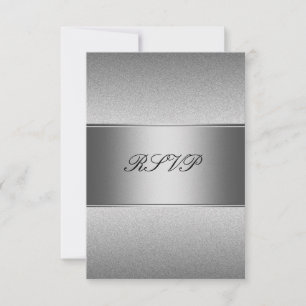 RSVP Argent Gris Métal Noir 21e Anniversaire