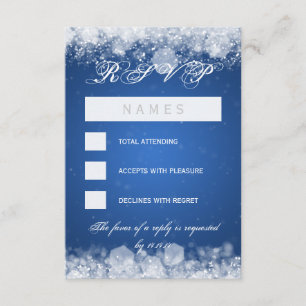 RSVP Baby shower nuit étincelle bleu