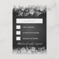 RSVP Baby shower Nuit Étincelle Noire