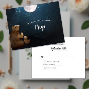 RSVP Baby shower Ours Sur La Lune