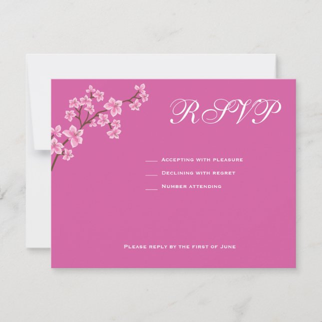 RSVP Bar Mitzvah Fleurs Roses Annabelle (Devant)