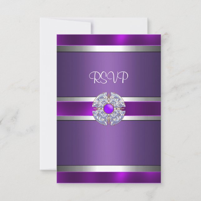 RSVP Bijou Violet Finition Argent Anniversaire 3 (Devant)