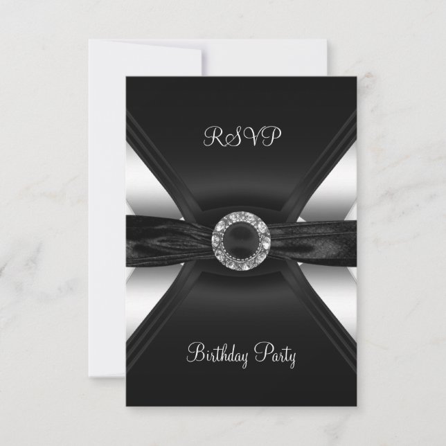 RSVP Birthday Diamond Jewor Black White Silver (Devant)
