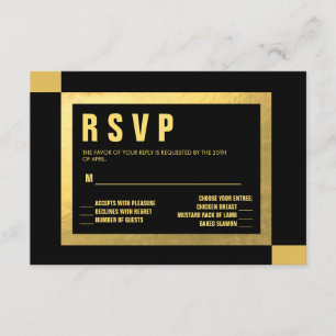 RSVP Black + Gold MARIAGE
