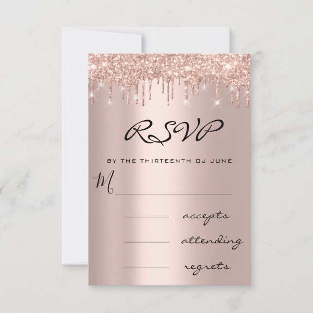 RSVP Bleu Rose Navy Drip Simly Mariage (Devant)