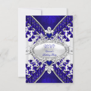 RSVP Bleu Royal Cœur Blanc Diamant