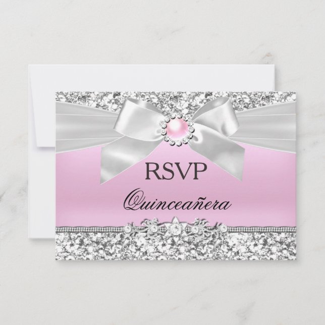 RSVP Blush Parties scintillant rose Pearl Bow Quin (Devant)