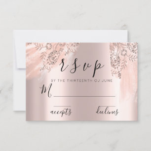 RSVP Blush Sweet 16e Fête des mariées Rose