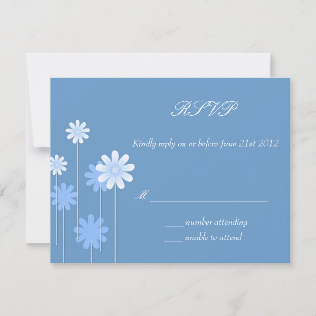 RSVP - Carte de réponse du Mariage de marguerite b (Devant)