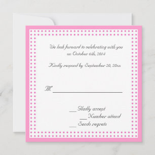 RSVP, carte de réponse pour invitation de mariage