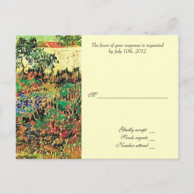 RSVP, carte de réponse, van Gogh (Devant)