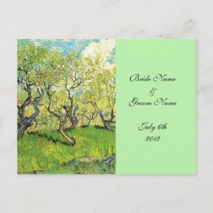 RSVP, carte de réponse, Verger en fleurs