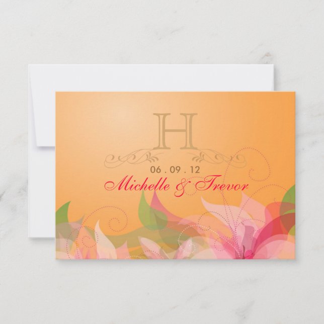 RSVP - Cartes de réponse de mariage automnal manda (Devant)