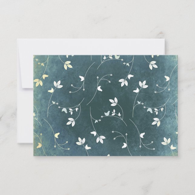 RSVP Chic Motif Vintage avec oiseaux et Feuilles (Devant)
