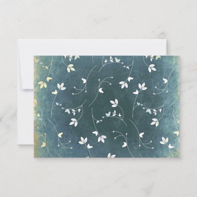 RSVP Chic Motif Vintage avec oiseaux et Feuilles (Devant)