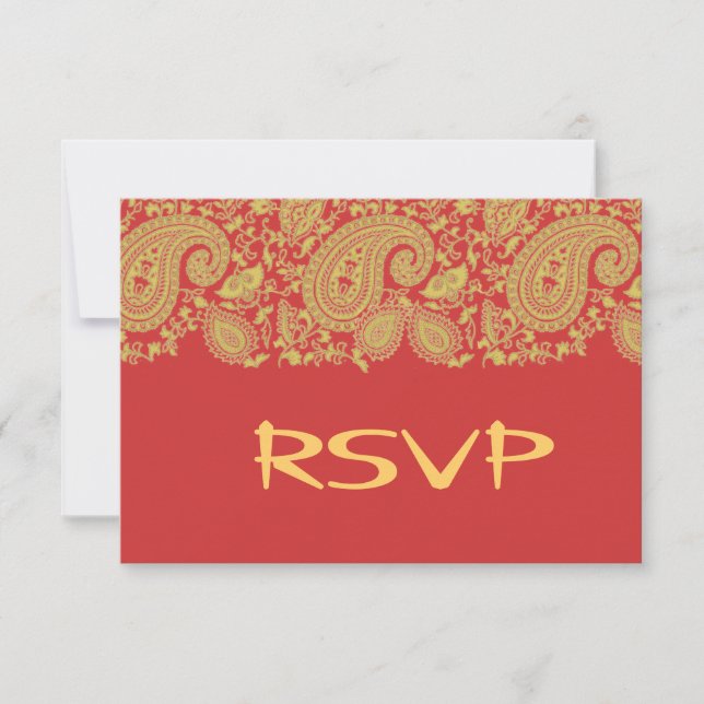 RSVP damas indien rouge et or (Devant)