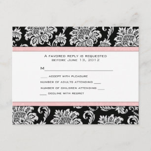 RSVP Damas noir et rose clair