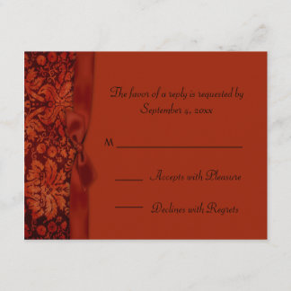 RSVP d'automne d'orange brûlé