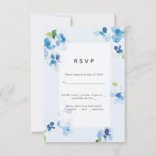 RSVP de mariage Blue and Delicate Blooms