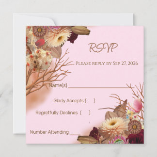 RSVP de mariage bohème de conte de fées enchanté a