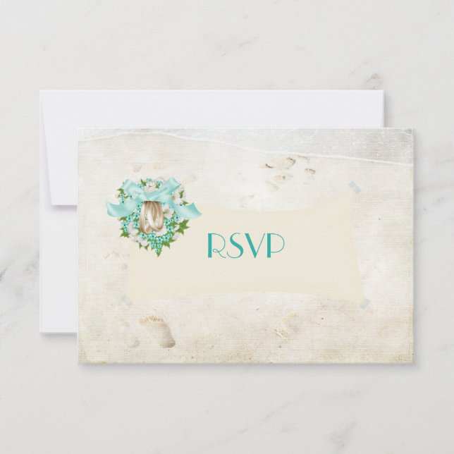 RSVP de mariage de destination plage (Devant)