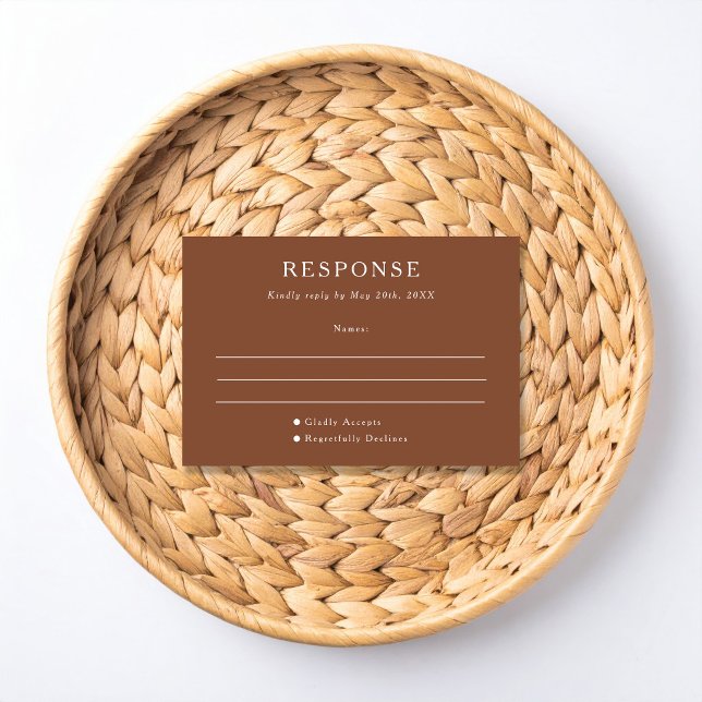 RSVP de mariage en terre cuite moderne (Créateur téléchargé)