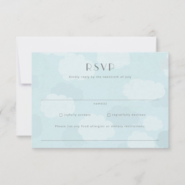 RSVP de mariage pour les mariages de destination (Devant)
