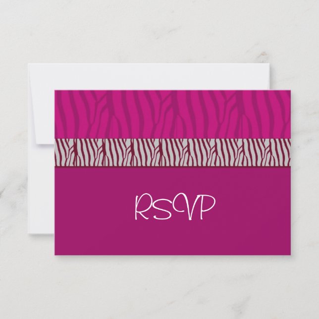 RSVP de mariage rose vif (Devant)