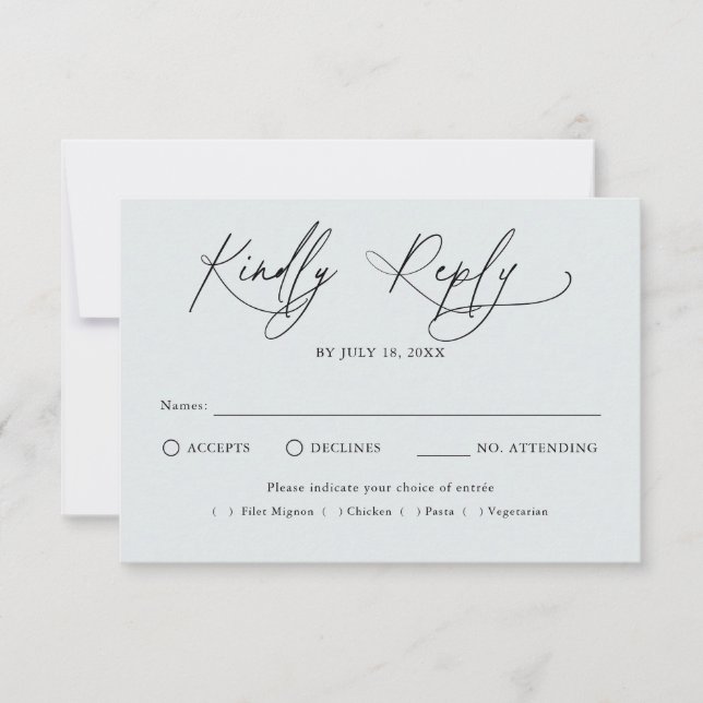 RSVP de mariage traditionnel écriture moderne (Devant)