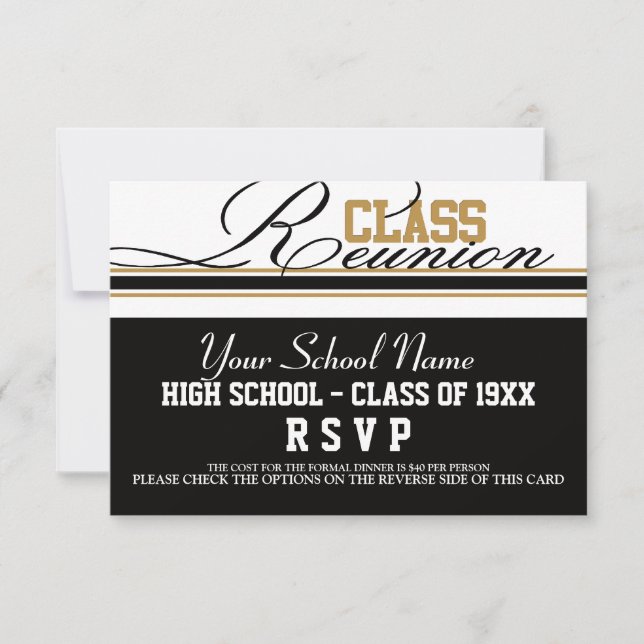 RSVP de réunion de classe personnalisable (Devant)