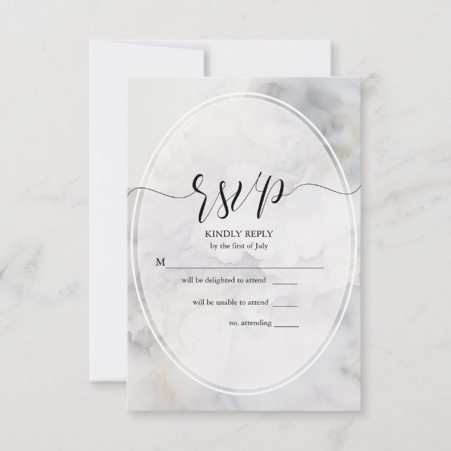 RSVP Elegant Grey and Pale Gold Soft Nuages (Devant)
