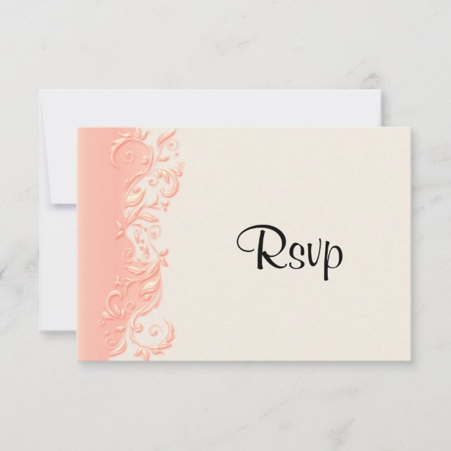 RSVP Elegant Peach Floral Swirl (Devant)