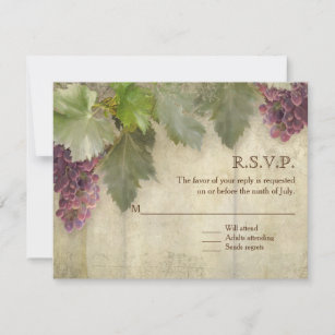 RSVP Elegant Rustic Vineyard Mariage