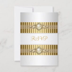 RSVP Elegant White Pearl Gold chaîne 30e anniversa