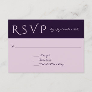 RSVP Élégante Plum sombre Réponse Mariage abordabl