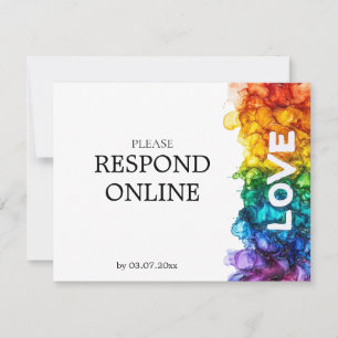 🌈 RSVP en ligne LGBTQ peint avec mariage d'amour