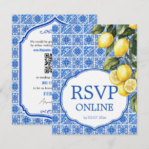 🌈  RSVP en ligne + QR Azul & Limone Romance