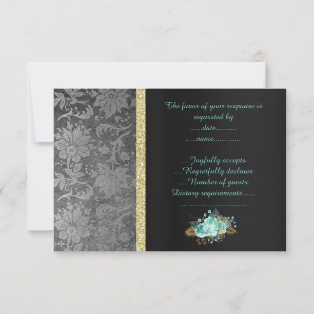 RSVP FLEURALE AQUA ARGENT NOIR (Devant)
