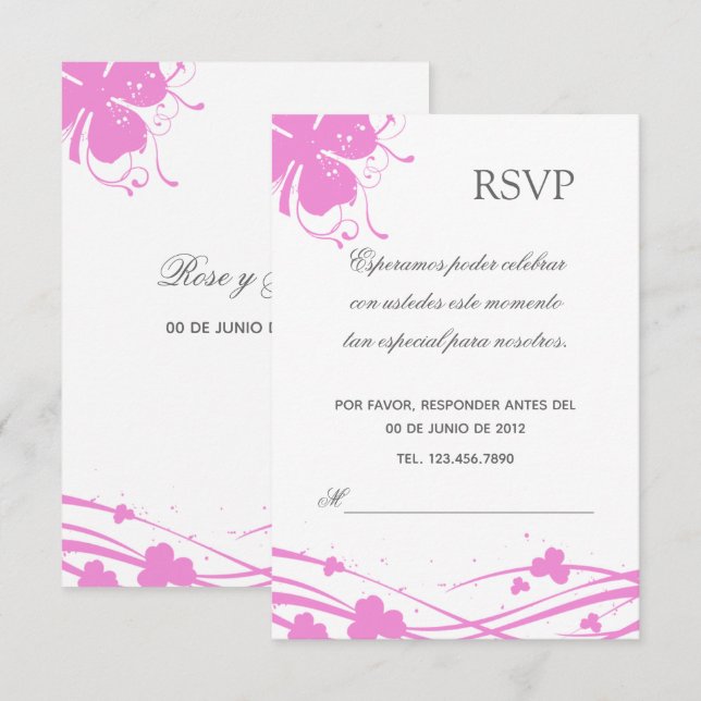 RSVP Floral-01 - Invitation (Devant / Derrière)
