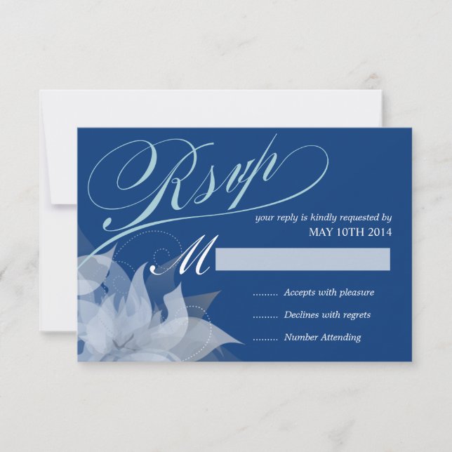 RSVP floral de luxe à deux côtés (Devant)