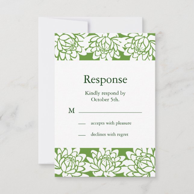 RSVP floral et moderne (Devant)
