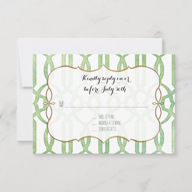 RSVP Garden Trellis Motif Vert Moderne Simple (Devant)