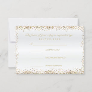 RSVP Gold Confetti et White Satin