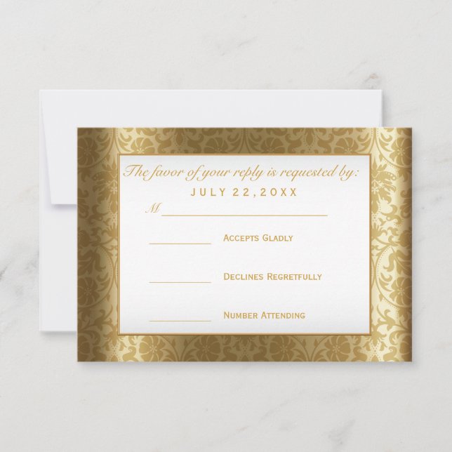 RSVP Gold Damask et White (Devant)