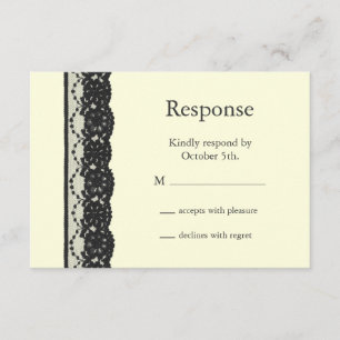 RSVP (ivoire) de la dentelle française