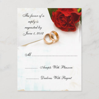 RSVP jaune roses invite mariage